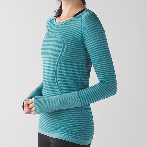 lululemon athletica Tops - Lululemon | Swiftly Long Sleeve Teal Blue Top 6